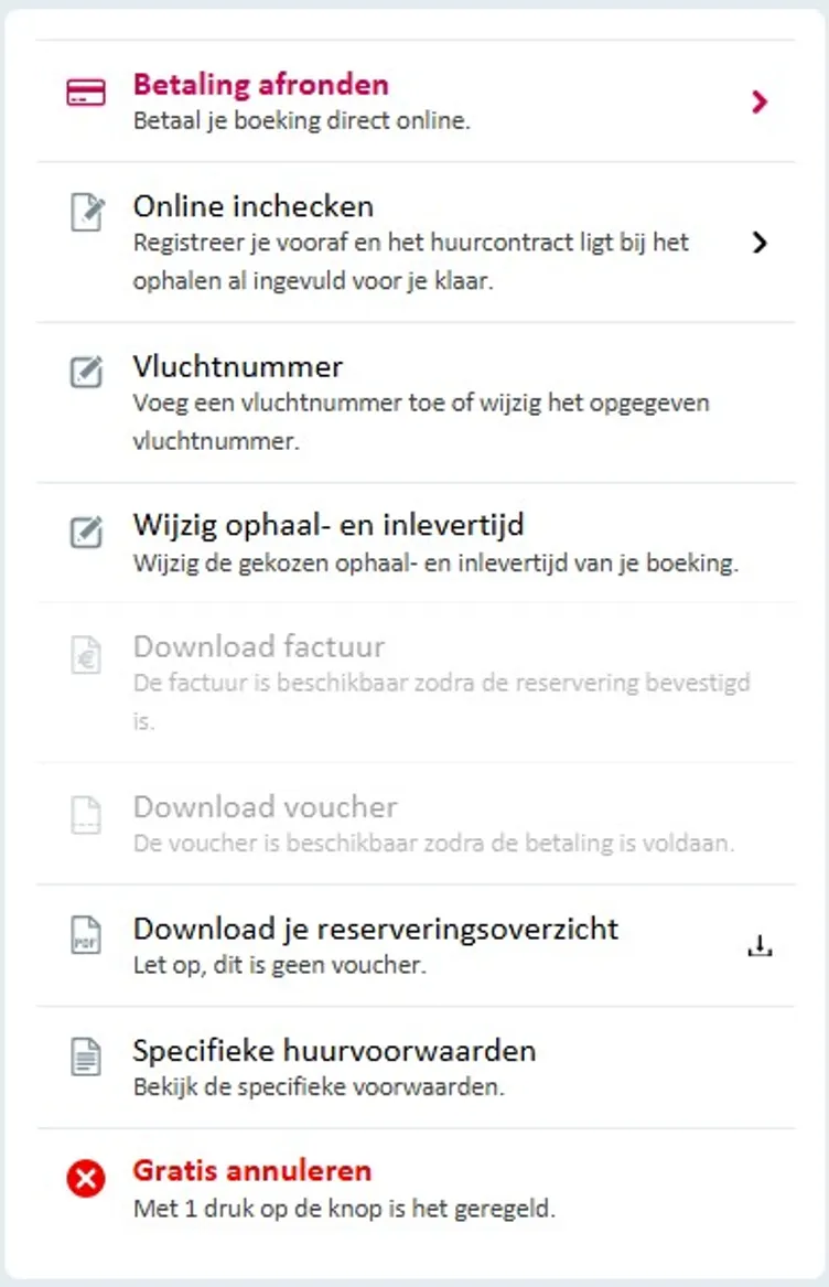 Wijzigen van je reservering? Zo geregeld!